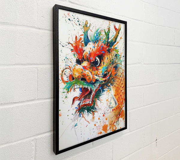 Orange Splashes Dragon