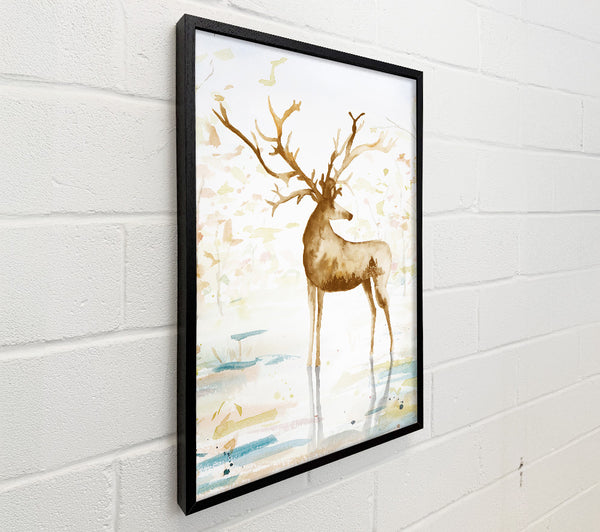 Brown Stag Watercolour