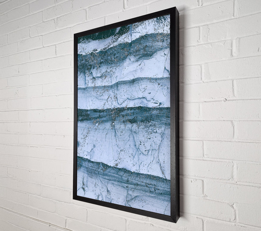  A Canvas Print of Silver And Teal Layers Canvas Art