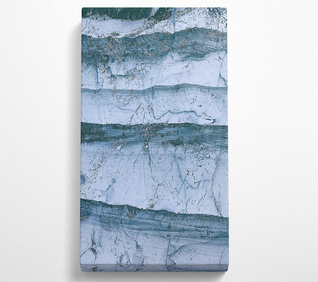  A Canvas Print of Silver And Teal Layers Canvas Art