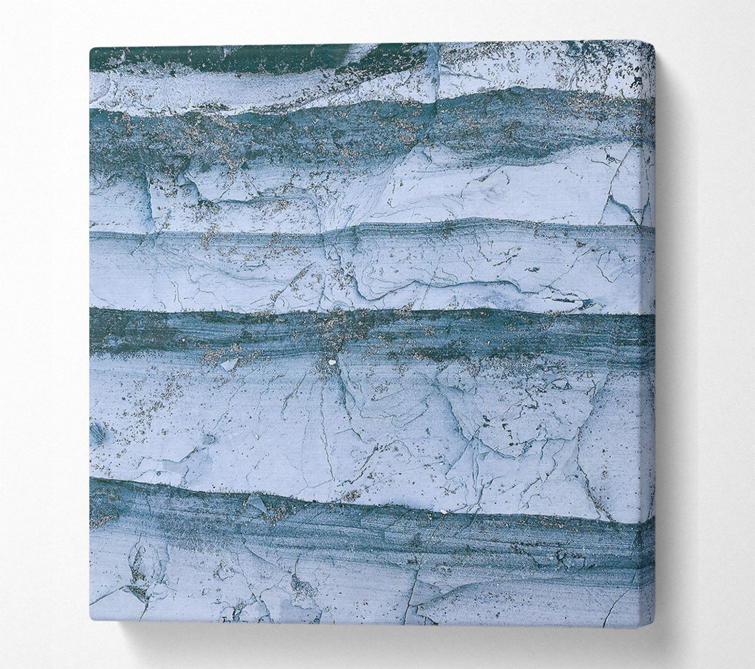  A Canvas Print of Silver And Teal Layers Canvas Art