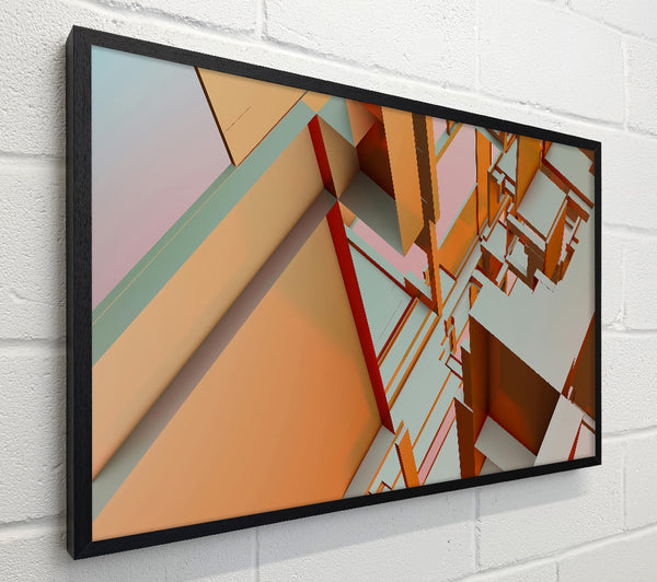 Orange Geometric Labyrinth
