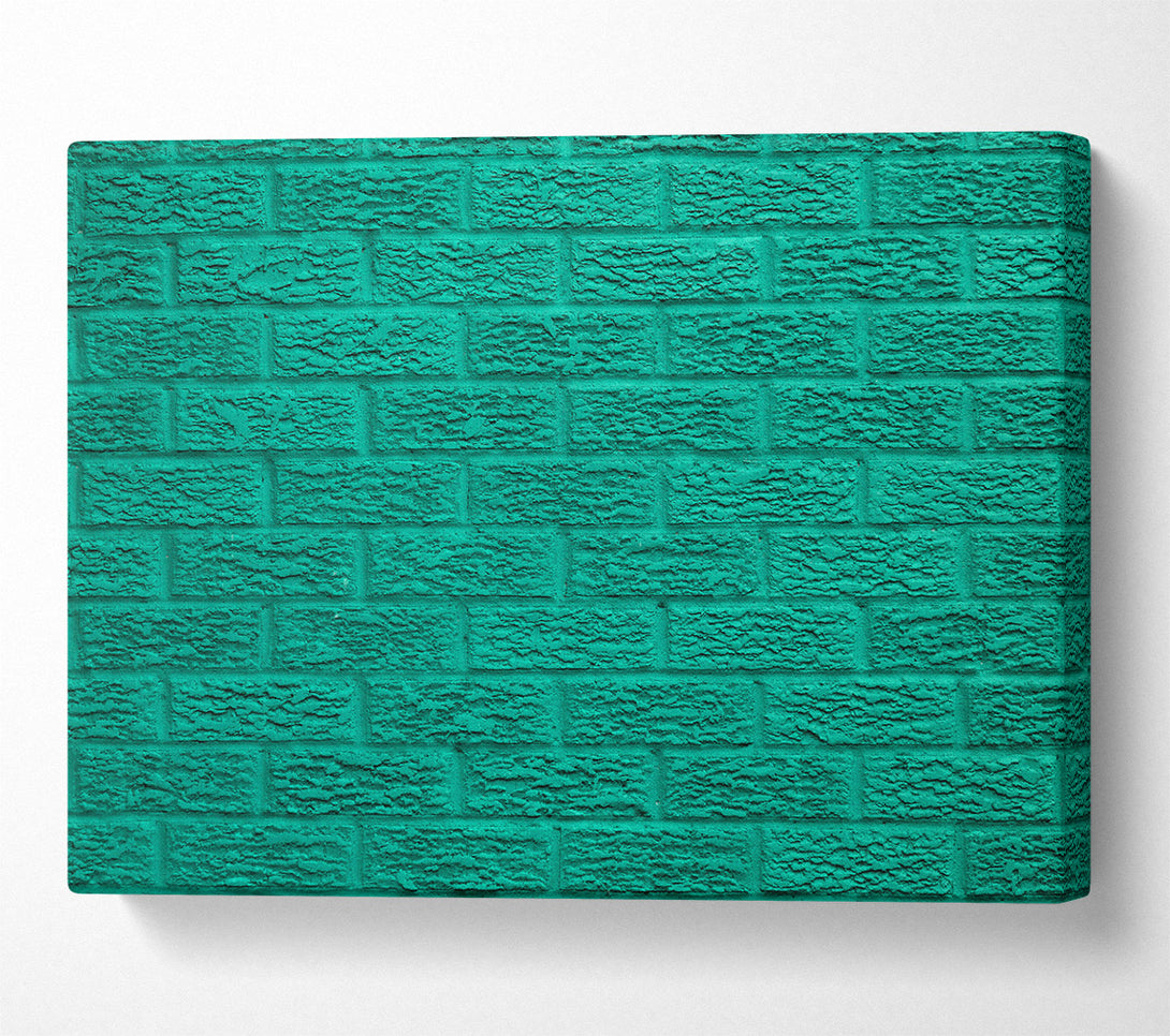  A Canvas Print of Teal Brick Wall Canvas Art