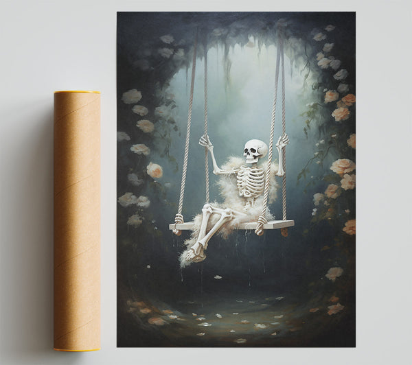 Pale Swinging Bones Giclee Print