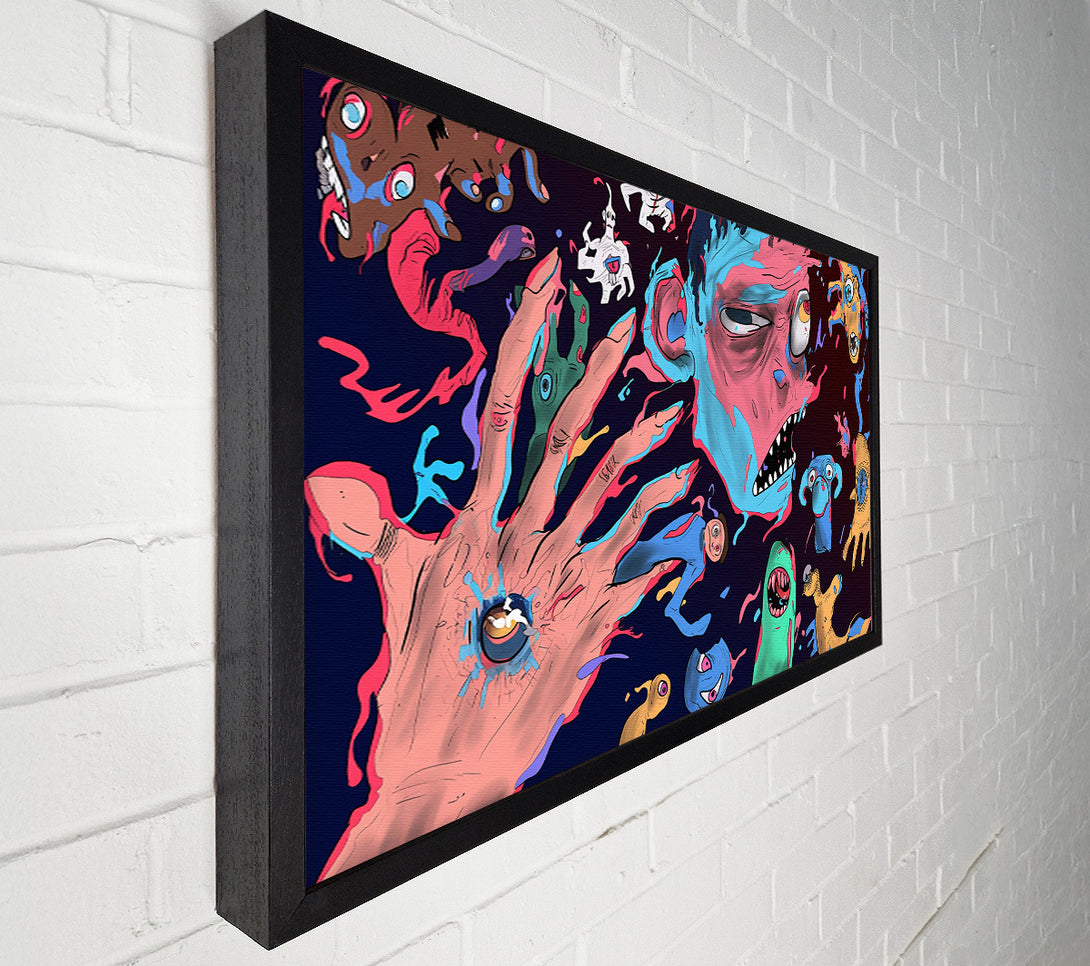  A Canvas Print of Blue And Crimson Scream Canvas Wall Art