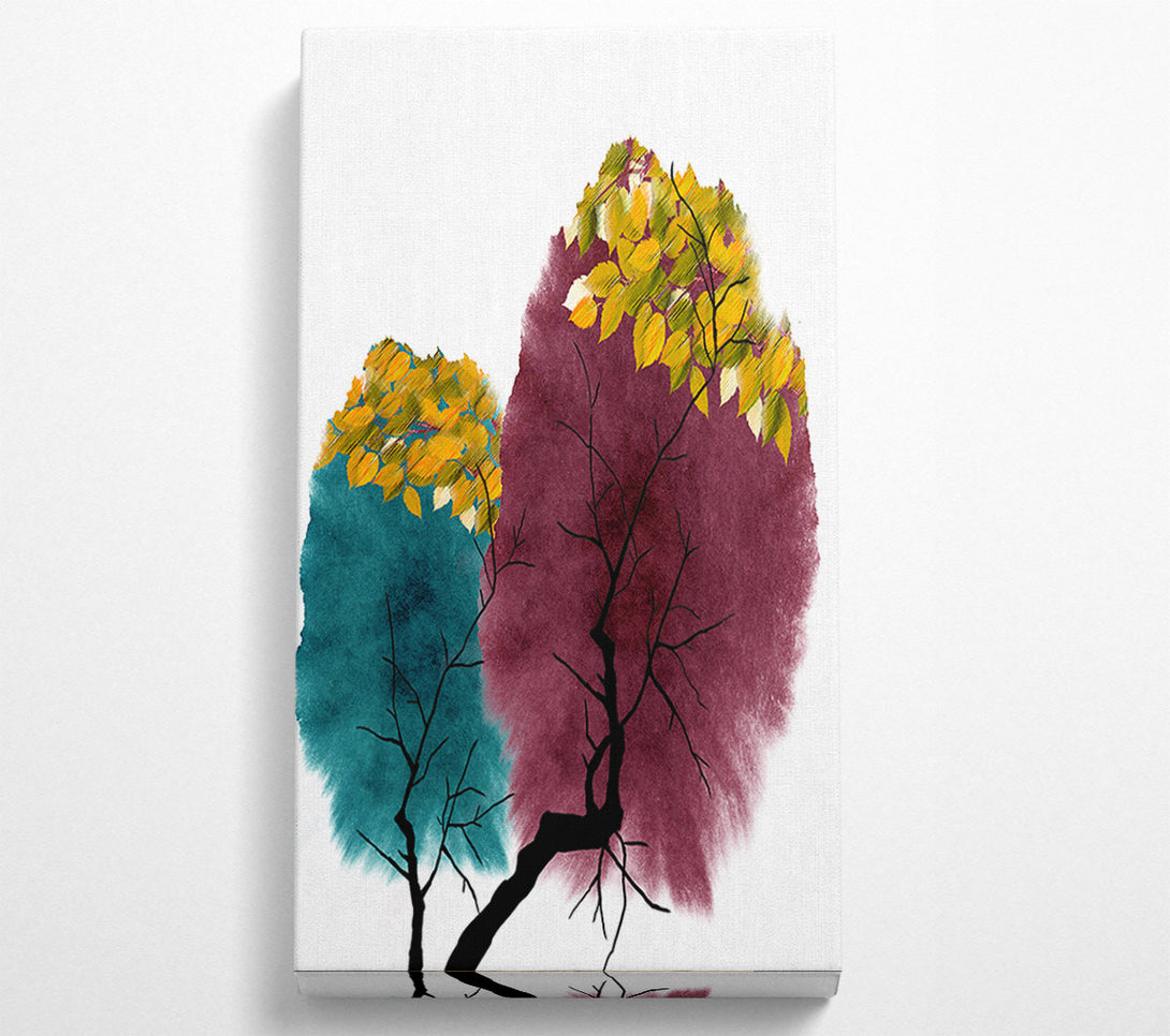  A Canvas Print of Brush Pain Trees Canvas Art