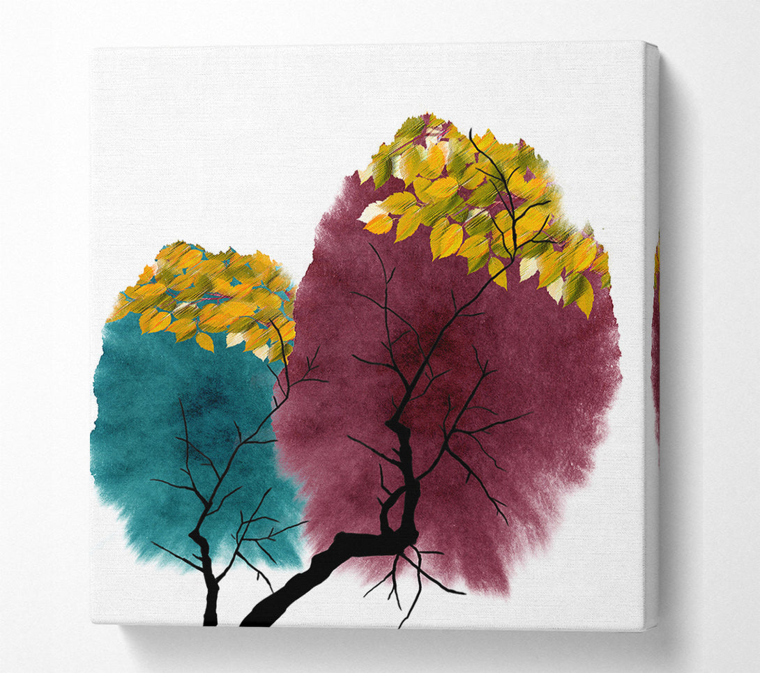  A Canvas Print of Brush Pain Trees Canvas Art