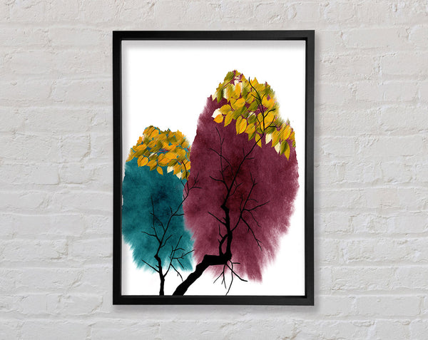 Brush Pain Trees Framed Print