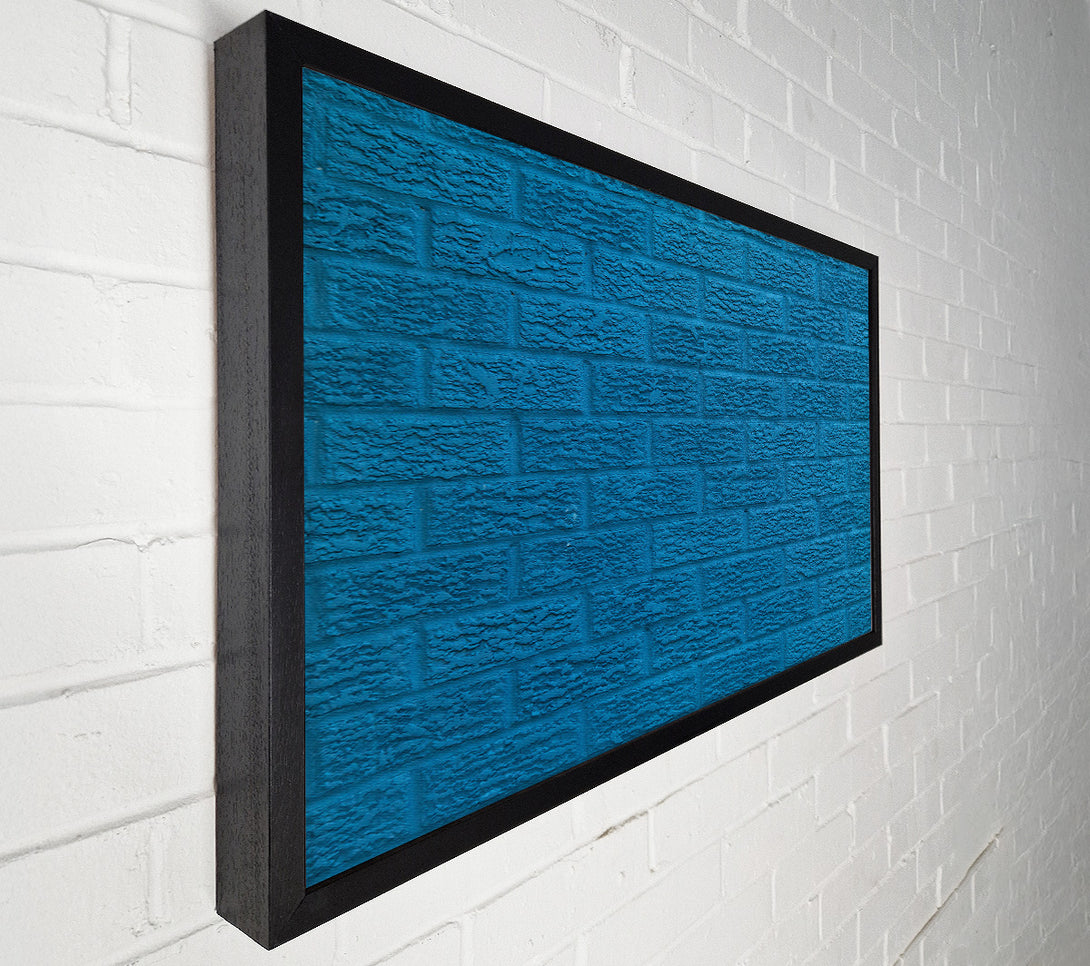  A Canvas Print of Teal Brick Wall Canvas Art