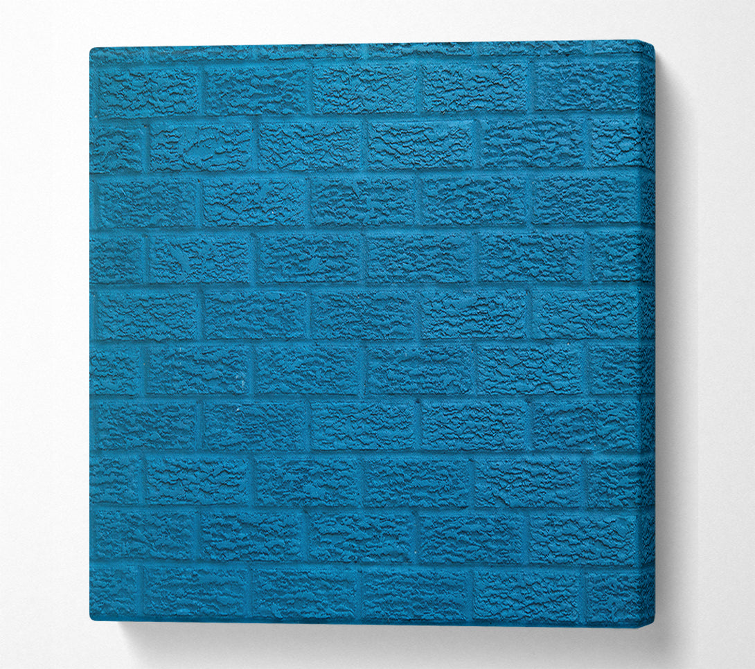  A Canvas Print of Teal Brick Wall Canvas Art