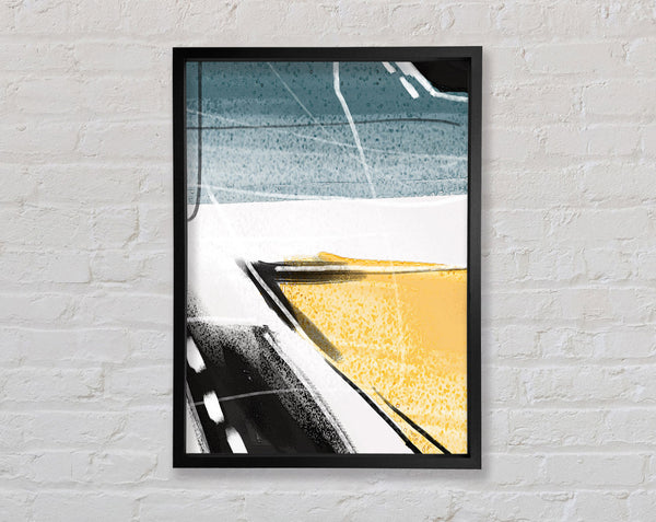 Brush Stroke Abstract Framed Print