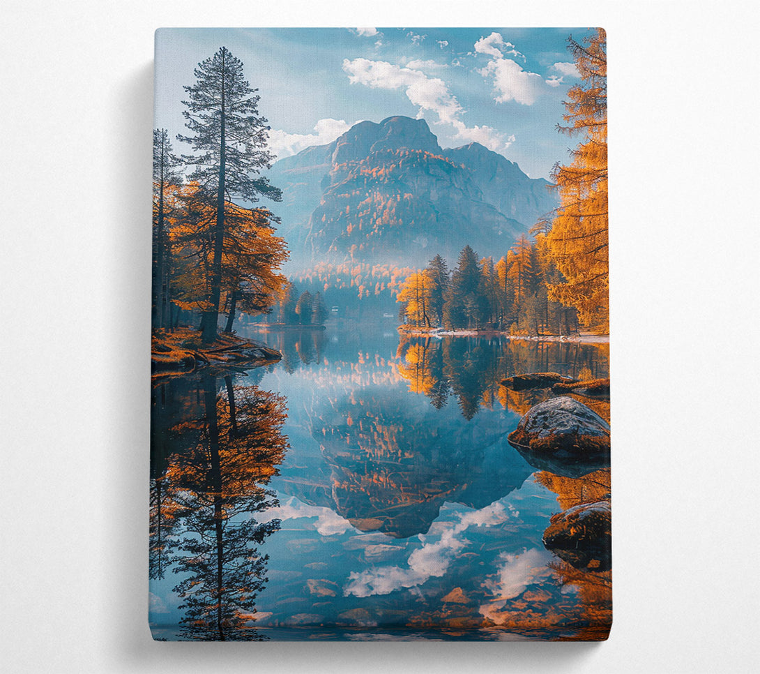  A Canvas Print of Blue Mountain Reflection Canvas Art