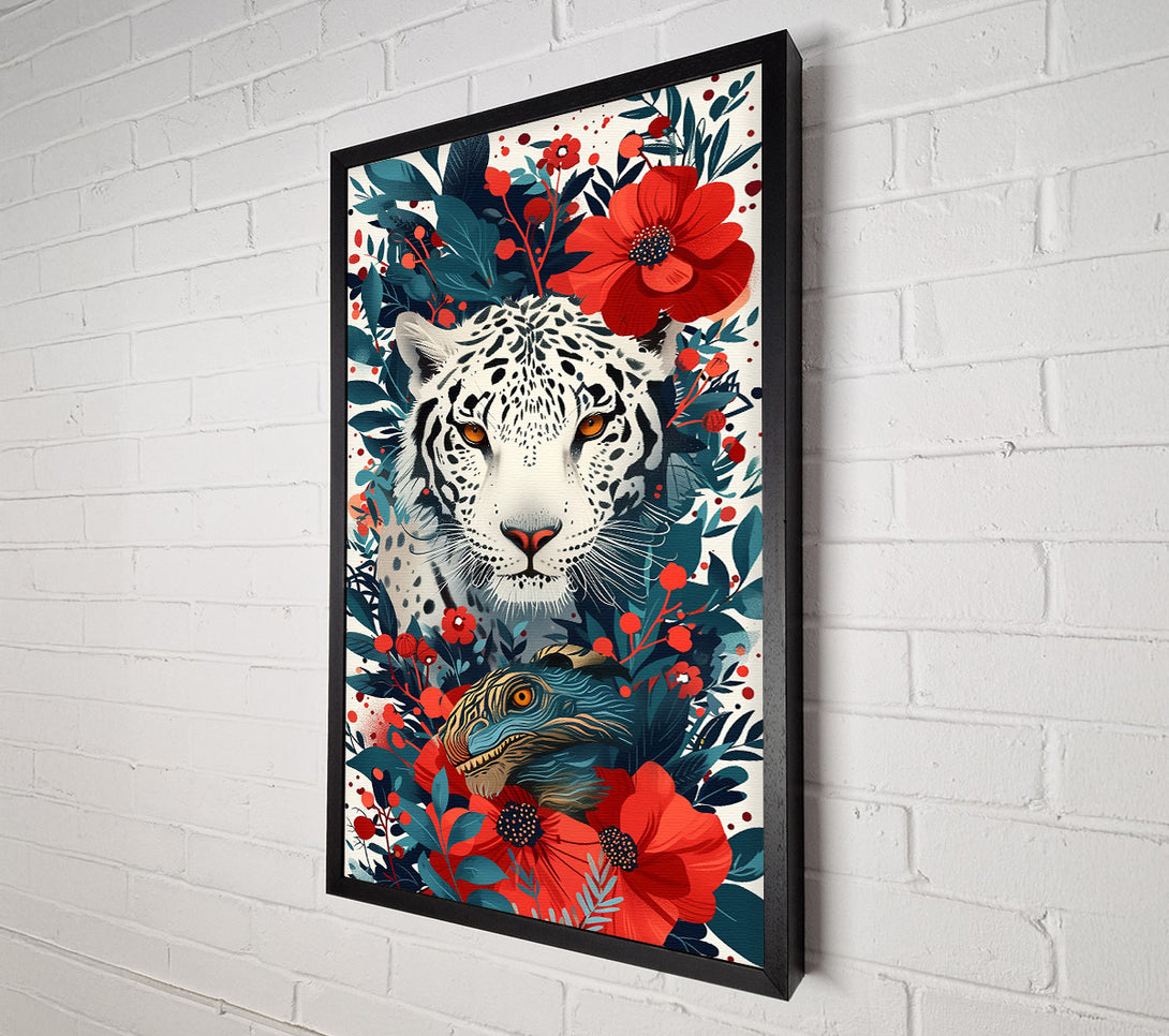  A Canvas Print of Crimson Jungle Gaze Canvas Print