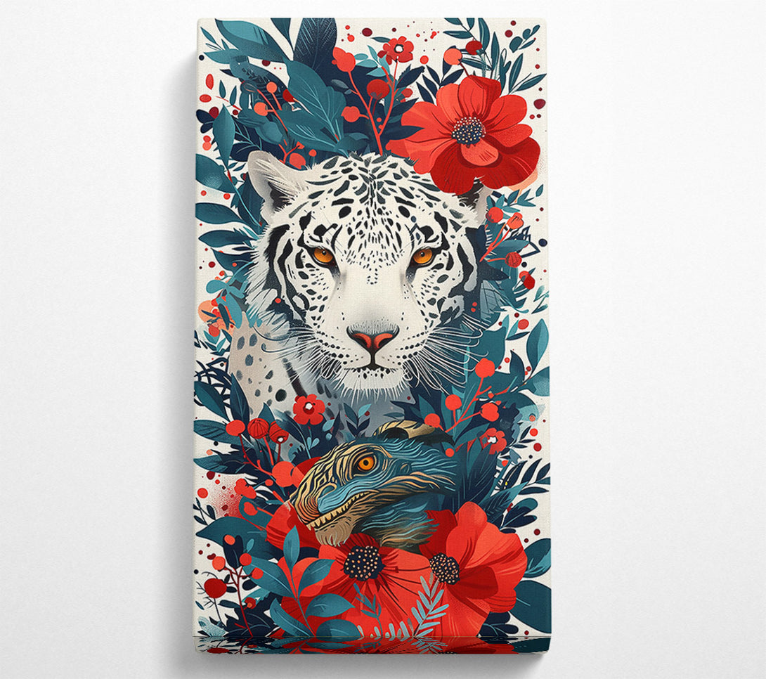  A Canvas Print of Crimson Jungle Gaze Canvas Print