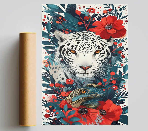 Crimson Jungle Gaze Giclee Print
