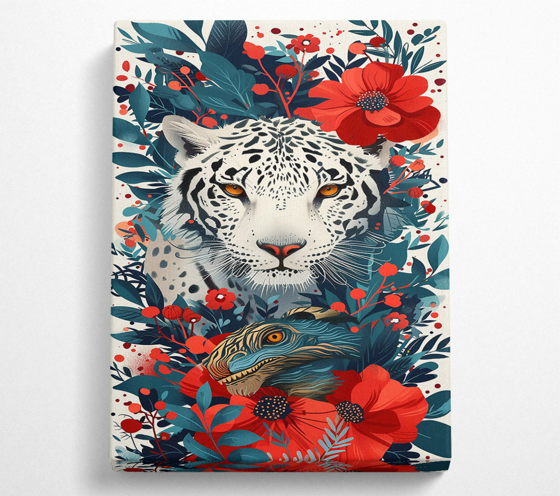  A Canvas Print of Crimson Jungle Gaze Canvas Print