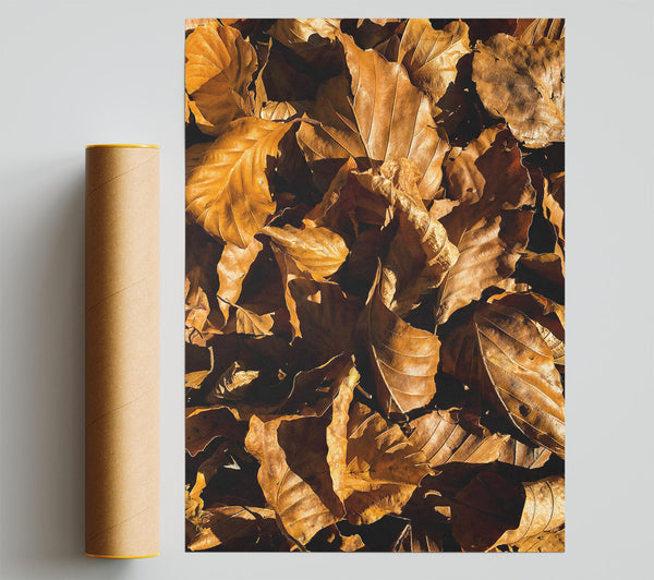 Golden Leaf Blanket Print