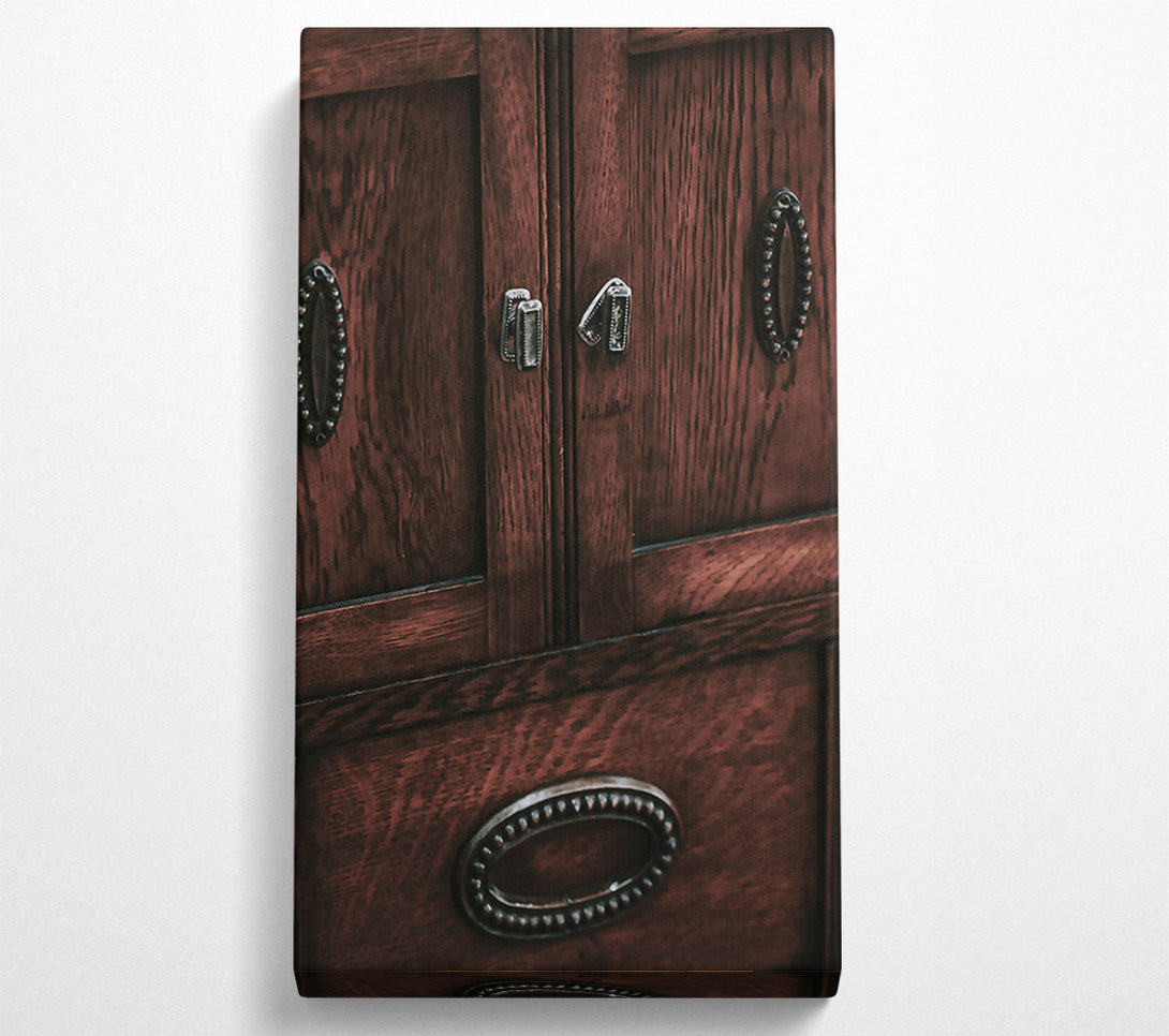  A Canvas Print of Mahogany Cabinet Doors Canvas Print
