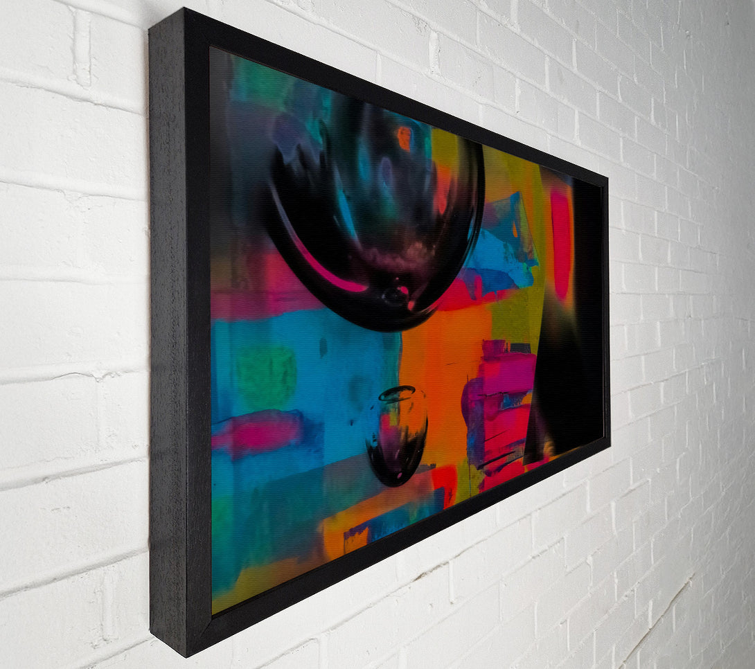  A Canvas Print of Orange Glass Reflections Canvas Print