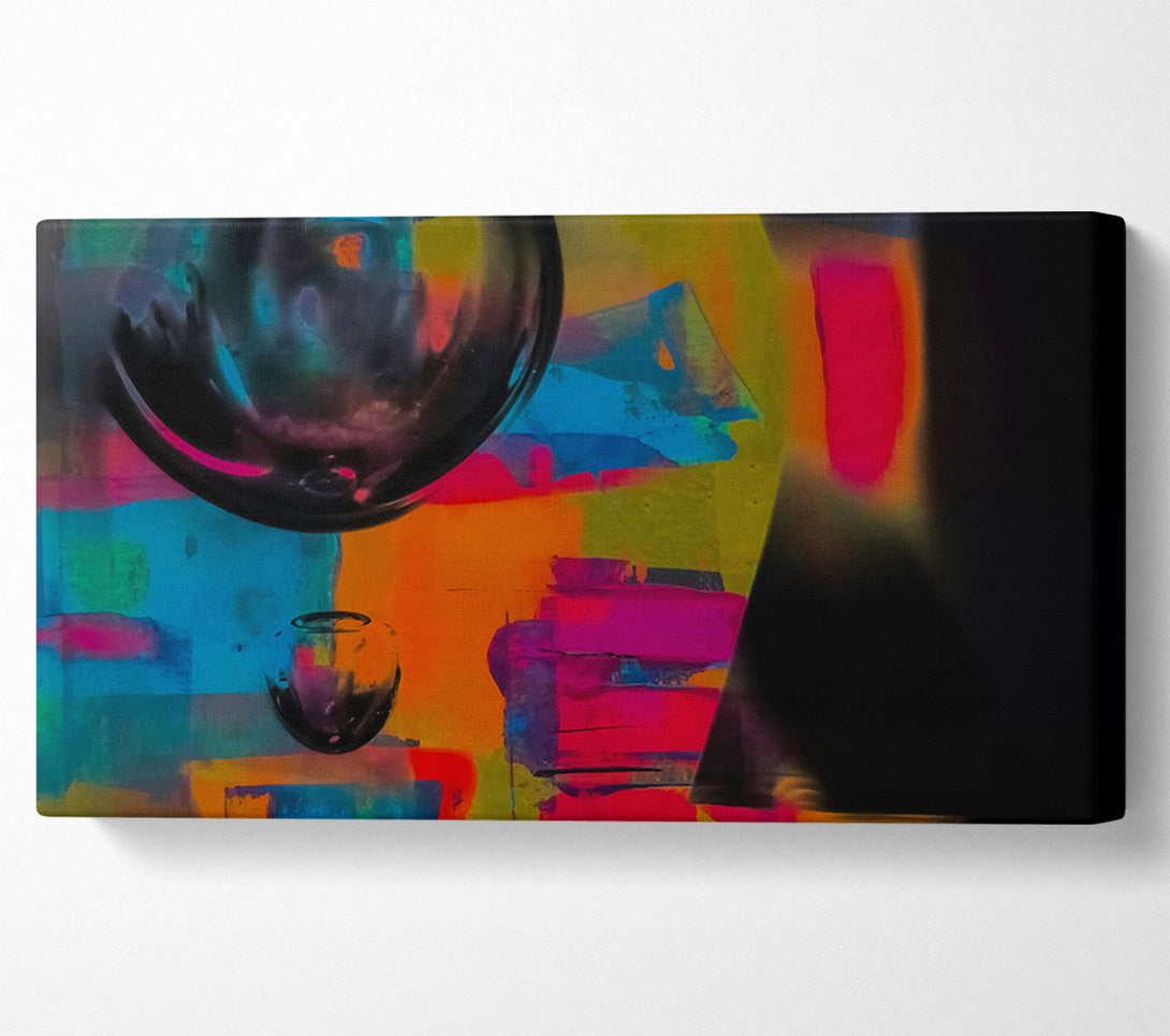  A Canvas Print of Orange Glass Reflections Canvas Print