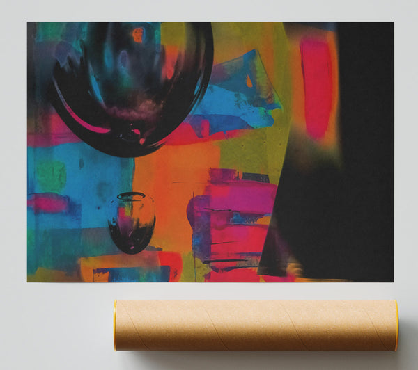 Orange Glass Reflections Poster