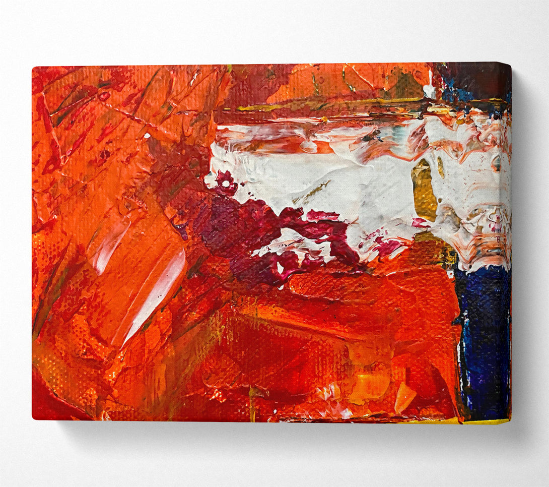  A Canvas Print of Crimson Abstract Strokes Canvas Wall Art