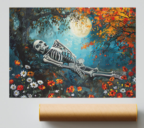 Azure Bones Resting Poster