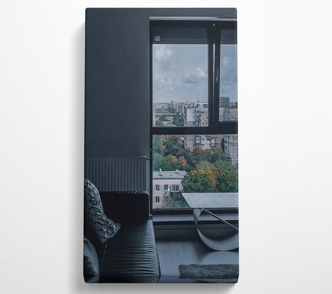  A Canvas Print of Grey City View Canvas Wall Art