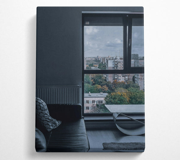 A Canvas Print of Grey City View Canvas Wall Art