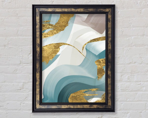 Brush Waves Framed Print