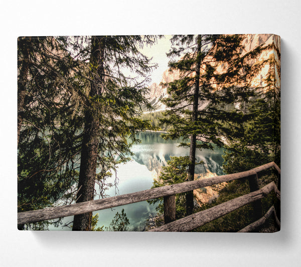  A Canvas Print of Emerald Lake Reflections Canvas Wall Art