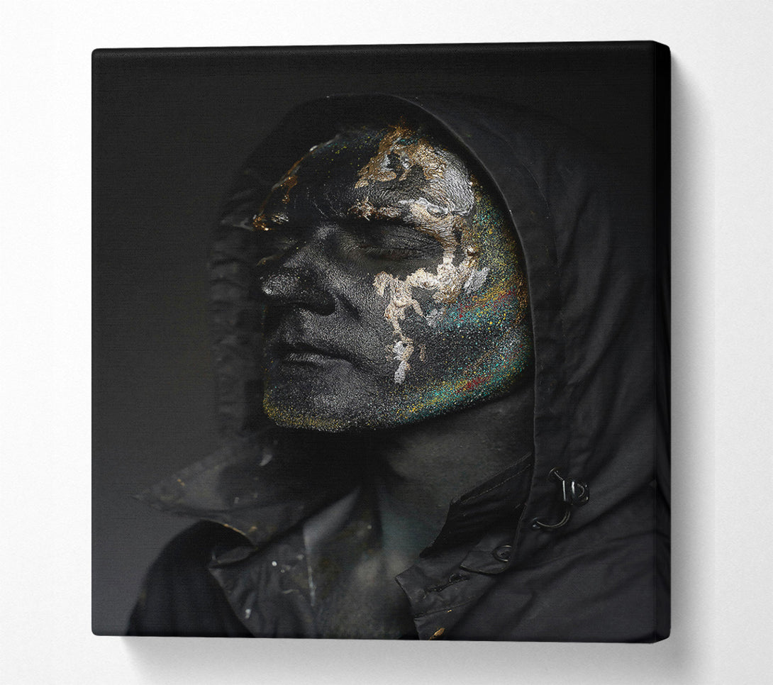  A Canvas Print of Blackened Gold Portrait Canvas Art