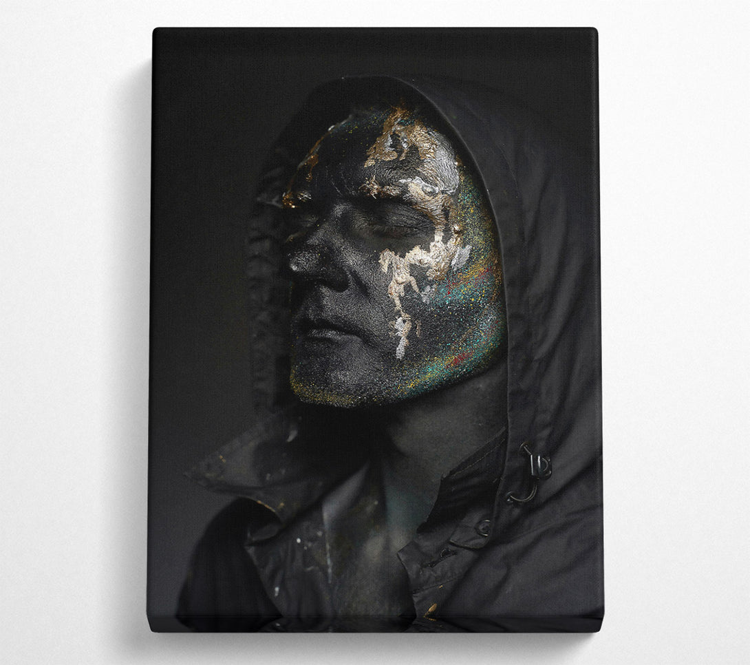  A Canvas Print of Blackened Gold Portrait Canvas Art