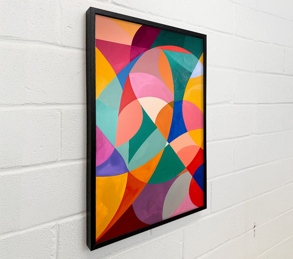 Teal Geometric Dance