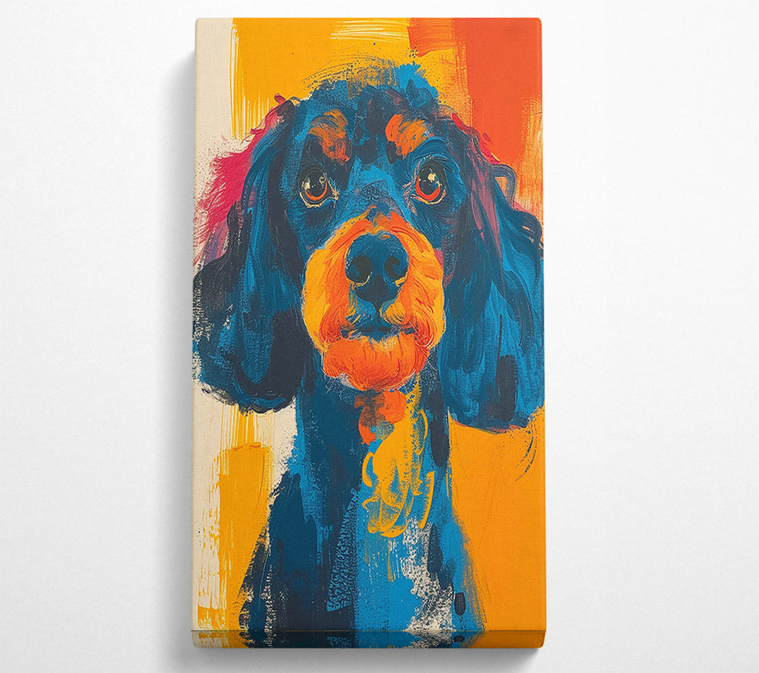  A Canvas Print of Brushstroke Dog Colour Canvas Print