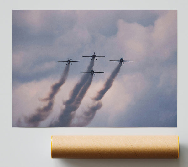 Gray Smoke Formations Giclee Print