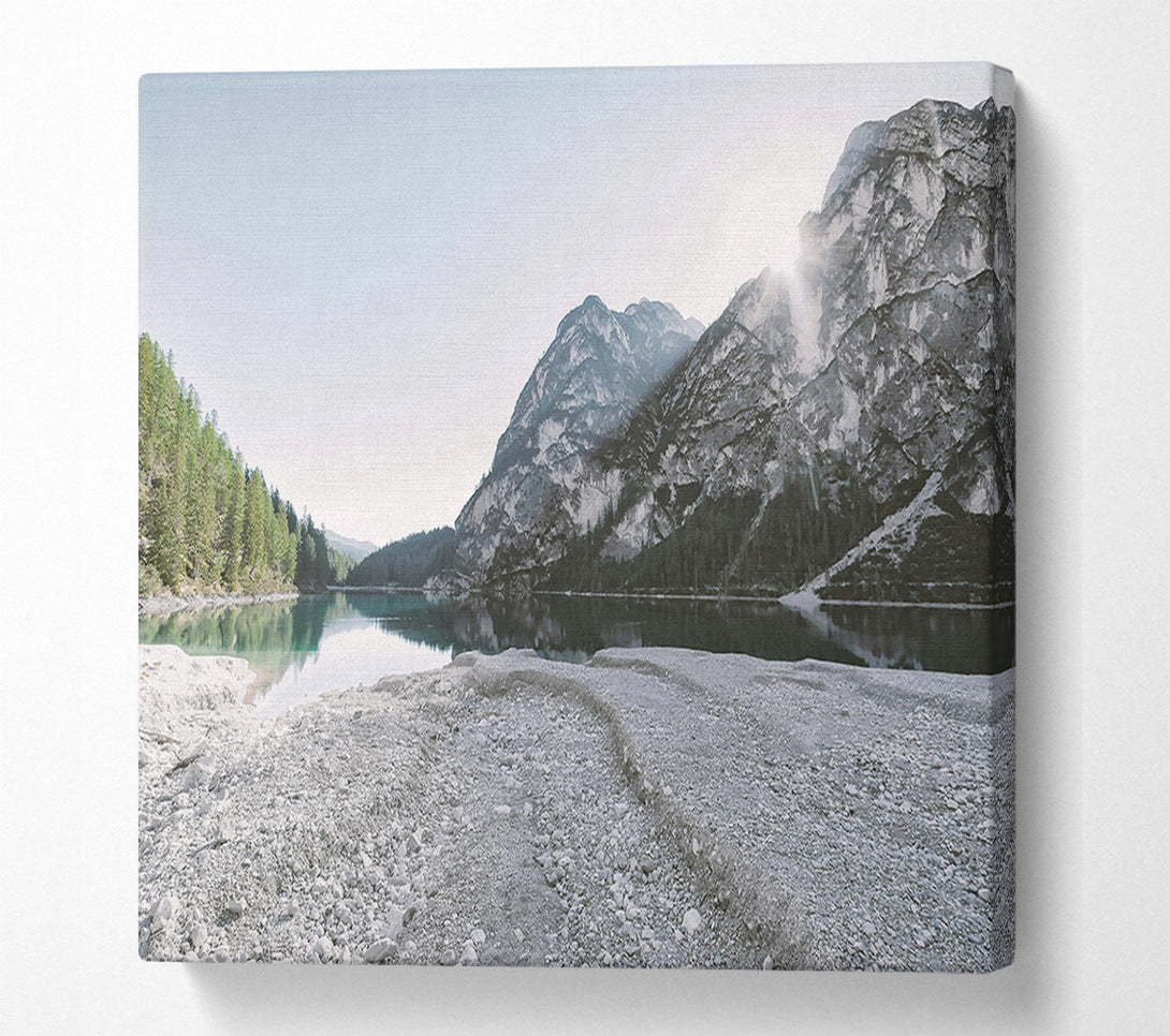  A Canvas Print of White Mountain Reflection Canvas Print