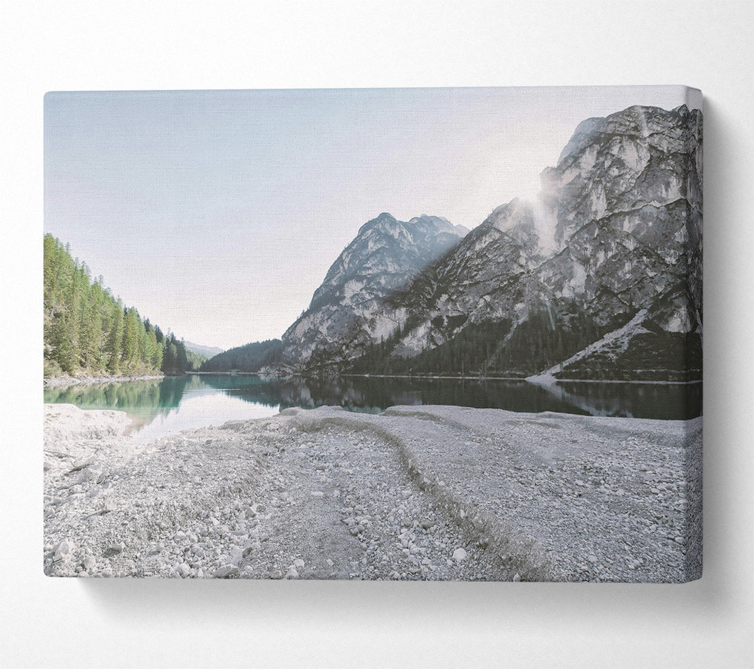  A Canvas Print of White Mountain Reflection Canvas Print