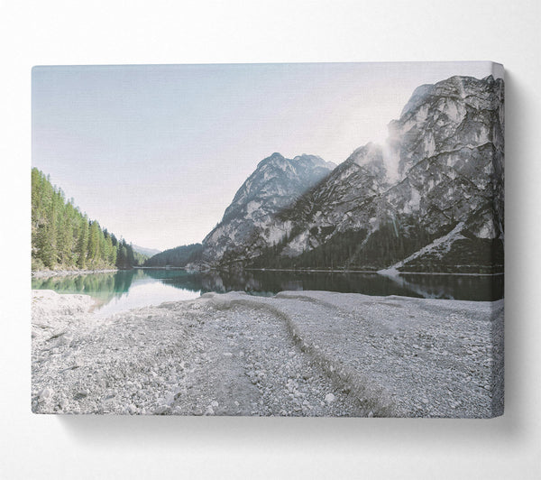  A Canvas Print of White Mountain Reflection Canvas Print