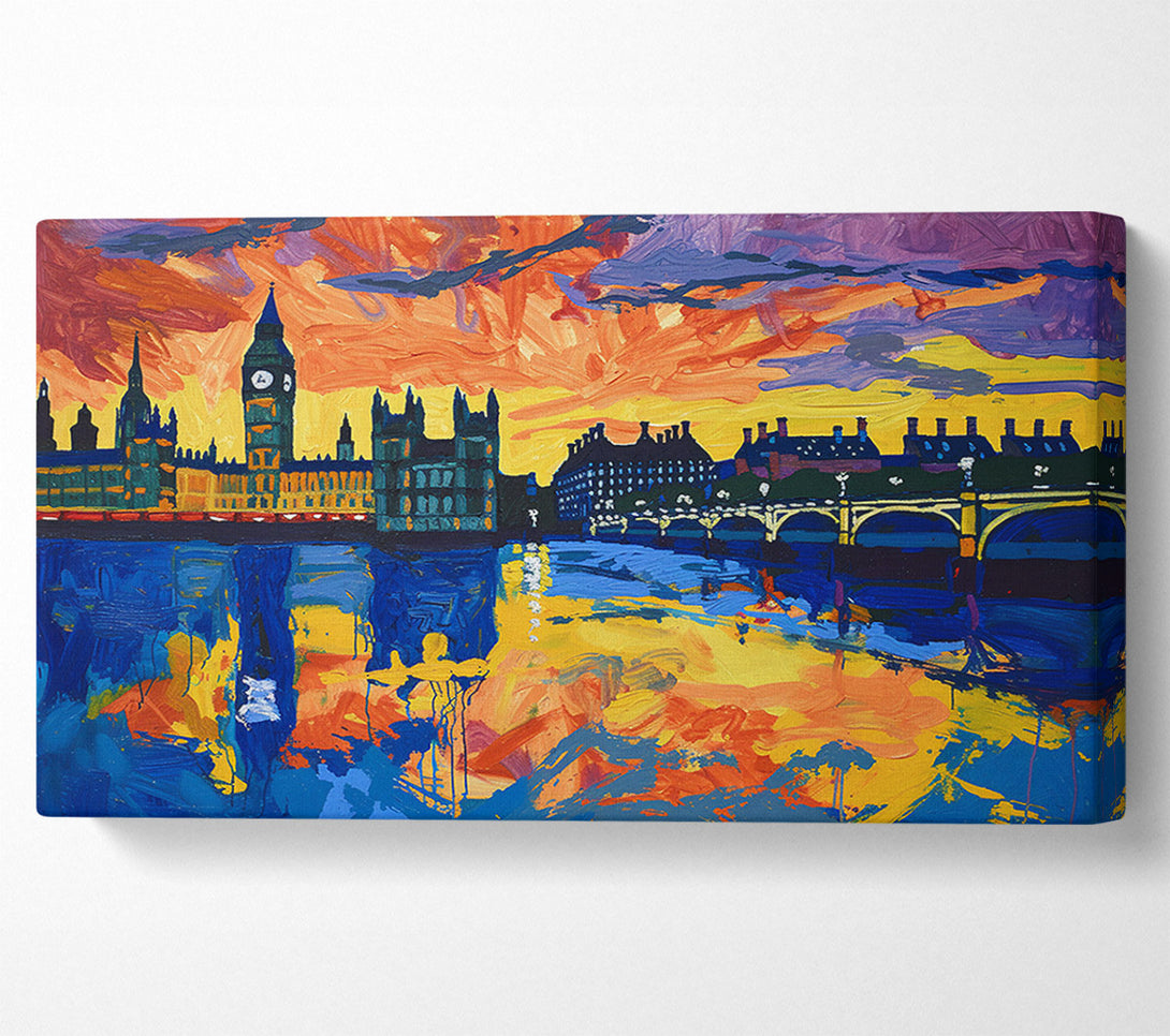  A Canvas Print of Brushstroke London Canvas Art