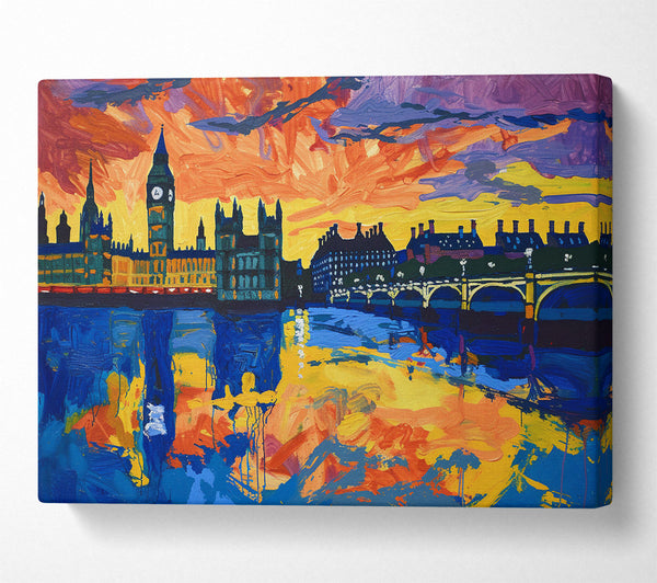  A Canvas Print of Brushstroke London Canvas Art