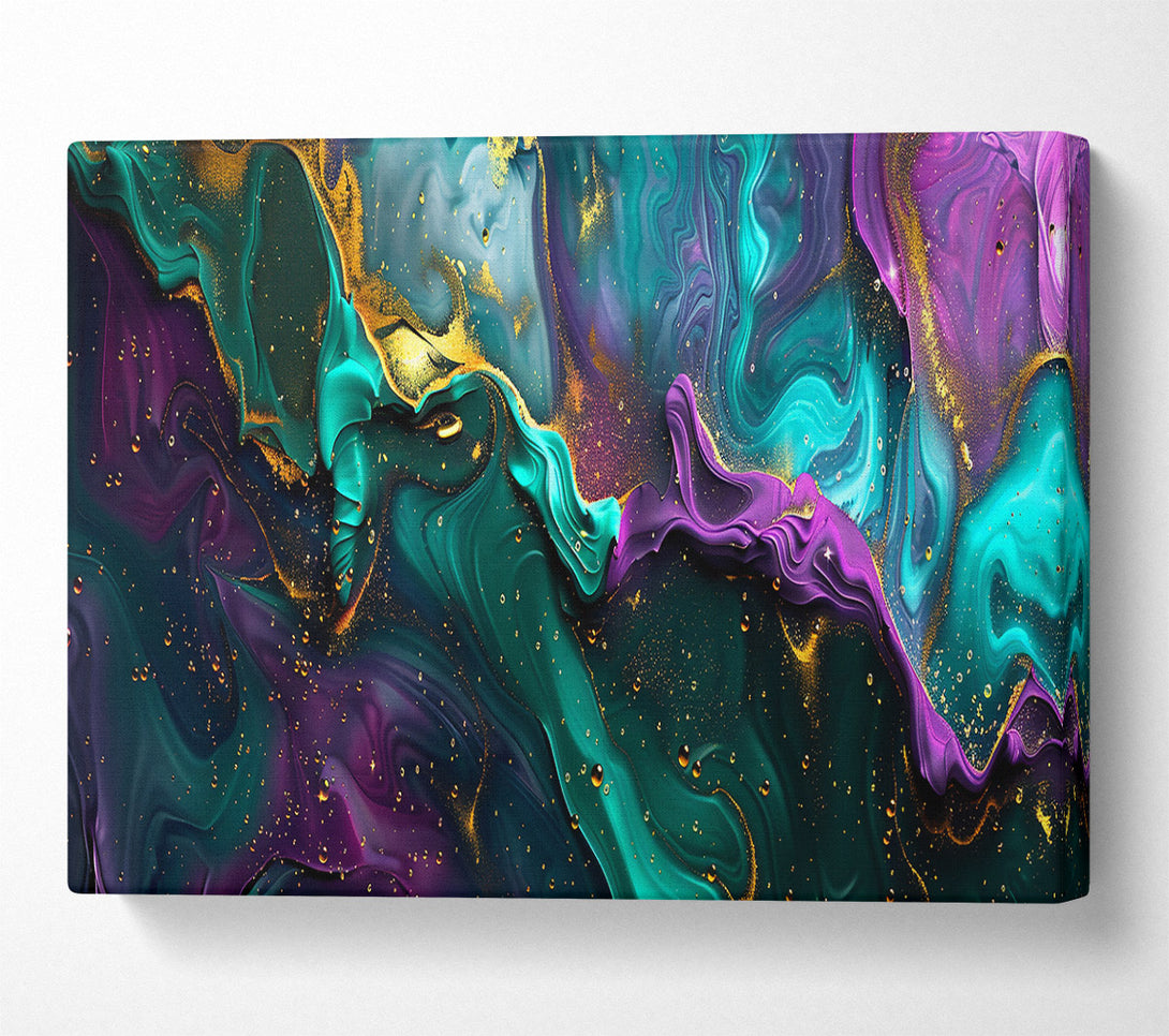  A Canvas Print of Emerald Swirling Dreams Canvas Art