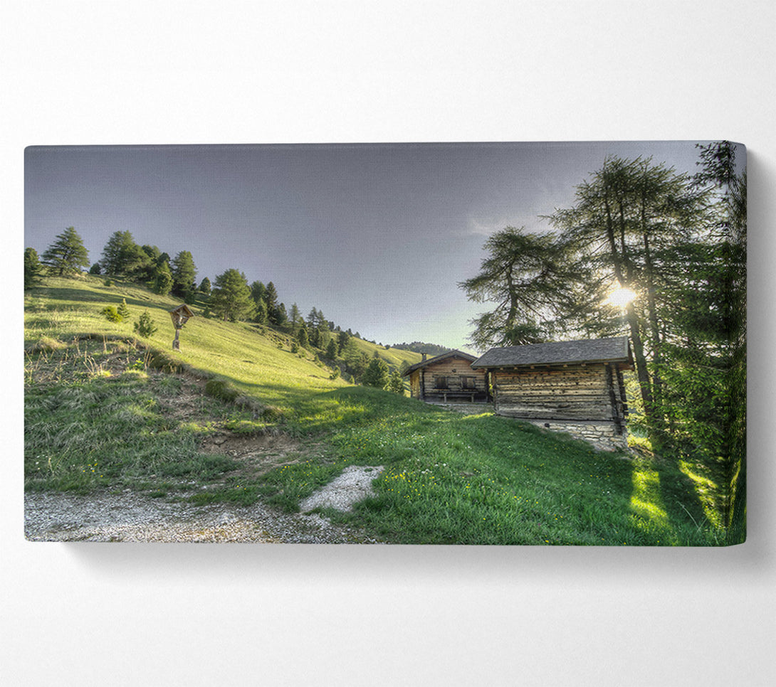  A Canvas Print of Golden Meadow Cabin Canvas Print