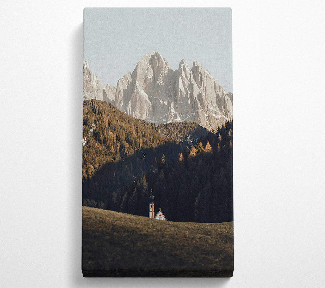  A Canvas Print of White Chapel In The Pines Canvas Art