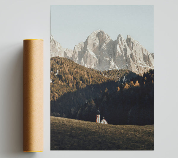 White Chapel In The Pines Poster
