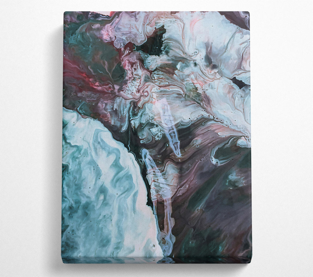  A Canvas Print of Teal Swirling Dreams Canvas Art