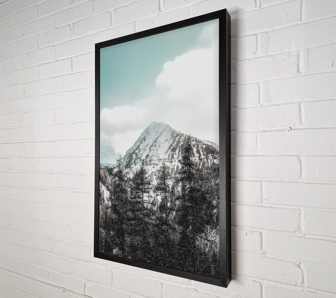  A Canvas Print of The Teal Mountainside Canvas Print