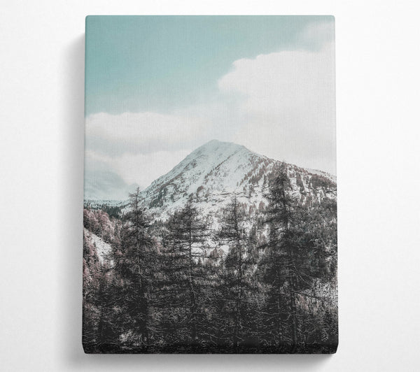  A Canvas Print of The Teal Mountainside Canvas Print