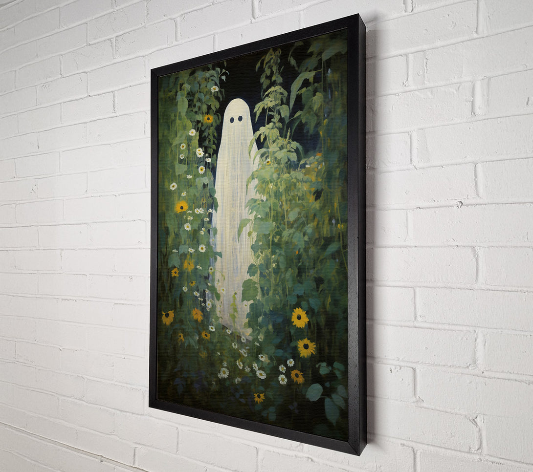  A Canvas Print of White Ghost In Green Canvas Art