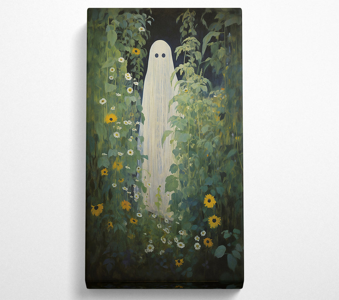  A Canvas Print of White Ghost In Green Canvas Art